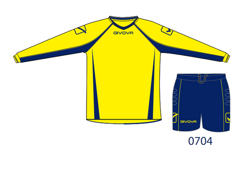 GIVOVA Zestaw bramkarski KIT MEAZZA - żółty