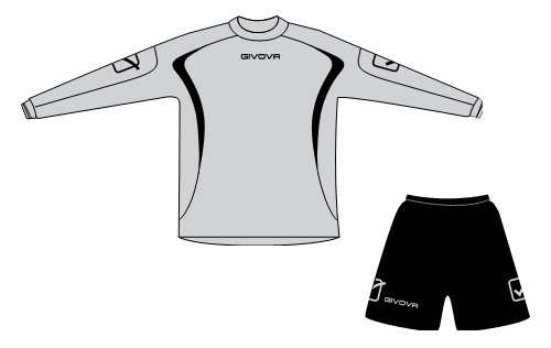 GIVOVA Zestaw bramkarski KIT ALPI - szary