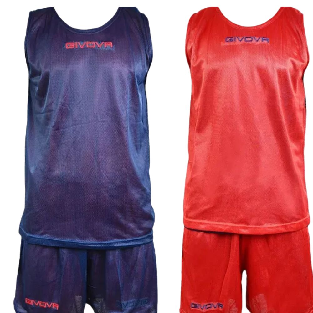 GIVOVA komplet koszykarski KIT DOUBLE - niebiesko-czerwony