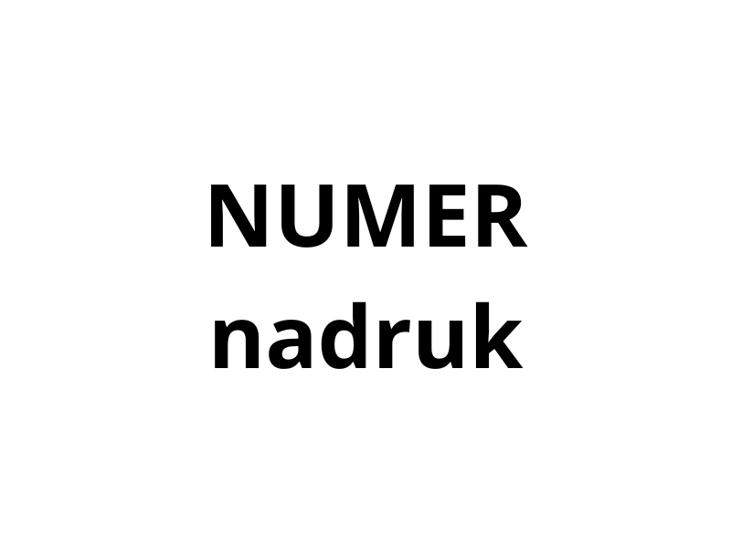 Numer -nadruk